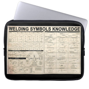 welding symbols knowledge gifts for welder laptop sleeve