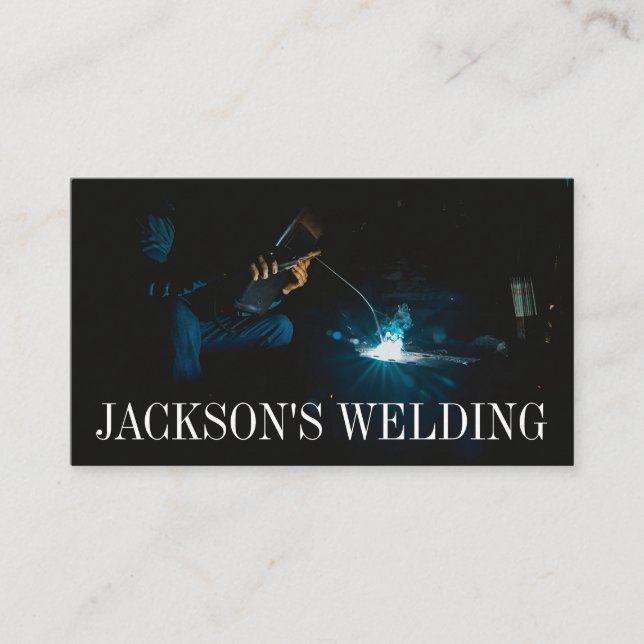 Welding Welder Construction Business Card (Front)
