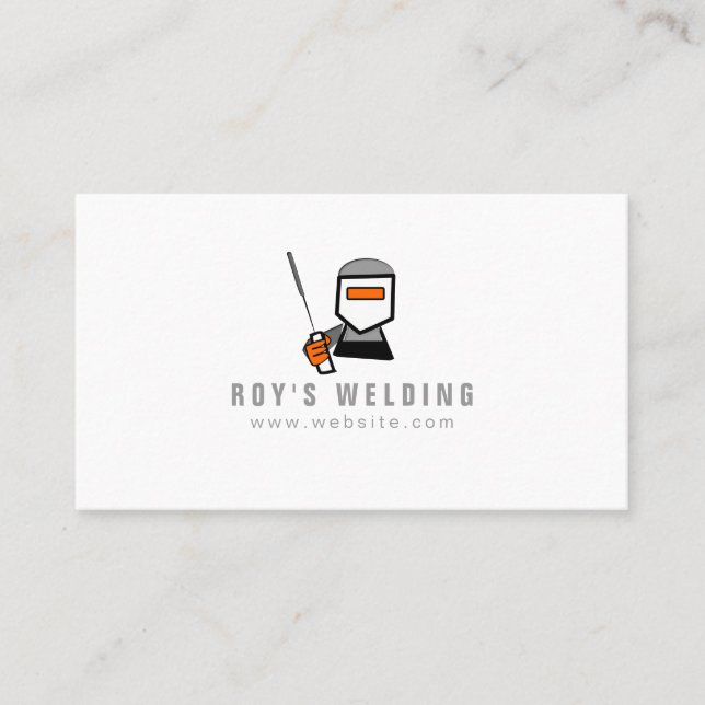 Welding Welder Construction Business Card (Front)