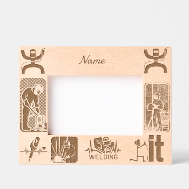 WELDING WELDER custom gifts  Etched Frames (Front)