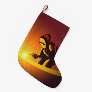 Welding Worker Small Christmas Stocking