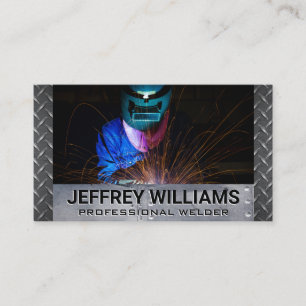 Welding Worker   Steel Rivets Business Card