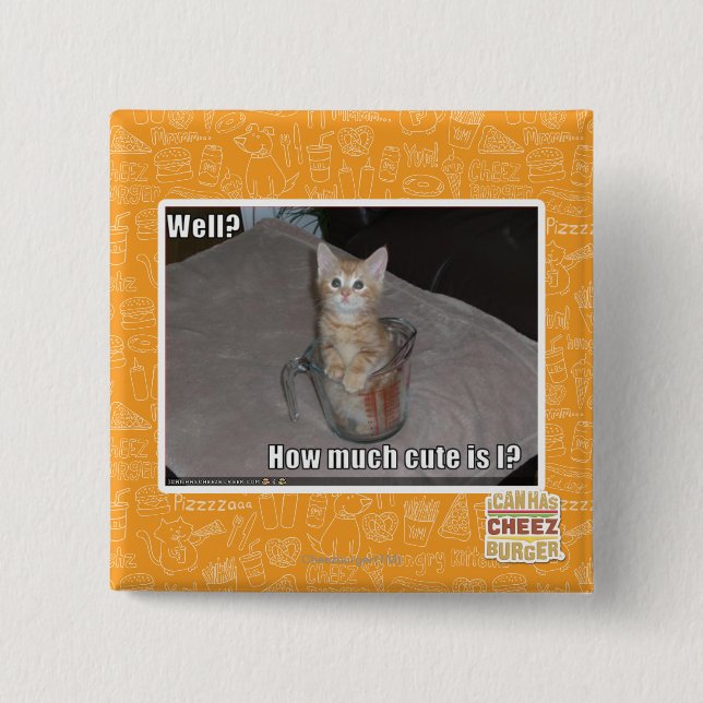 Well? 2 Inch Square Button (Front)