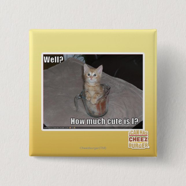 Well? 2 Inch Square Button (Front)