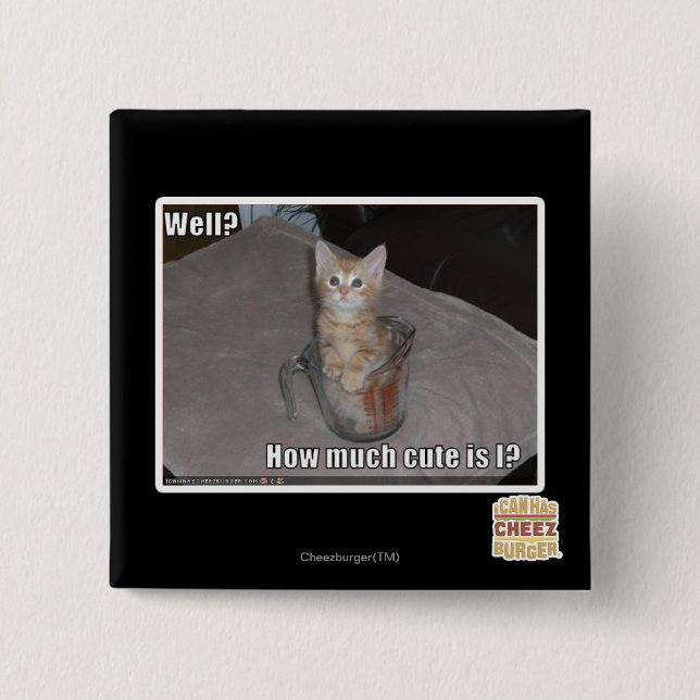 Well? 2 Inch Square Button (Front)