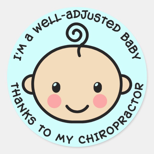 Well-Adjusted Baby Chiropractic Stickers (Front)