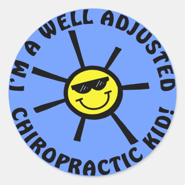 Well Adjusted Chiro Kid Stickers (Front)