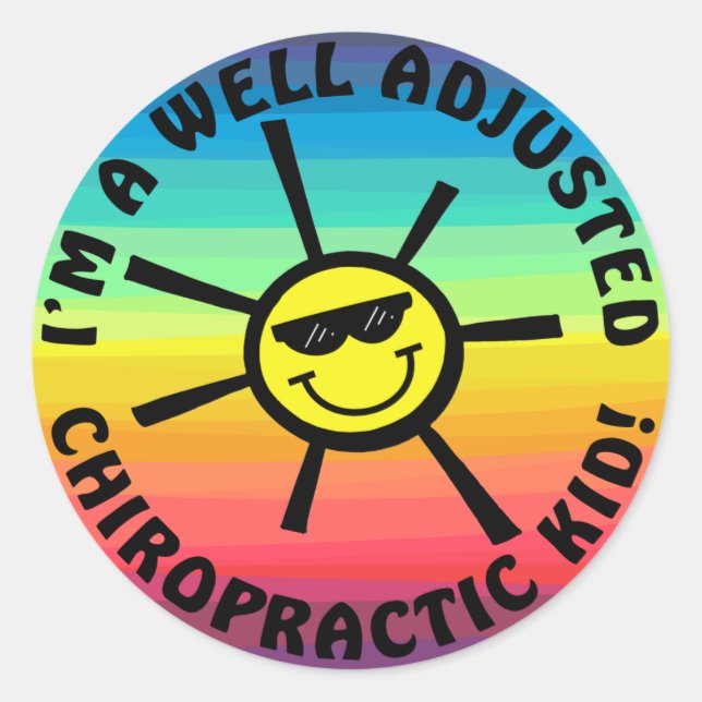 Well Adjusted Chiro Kid Stickers (Front)