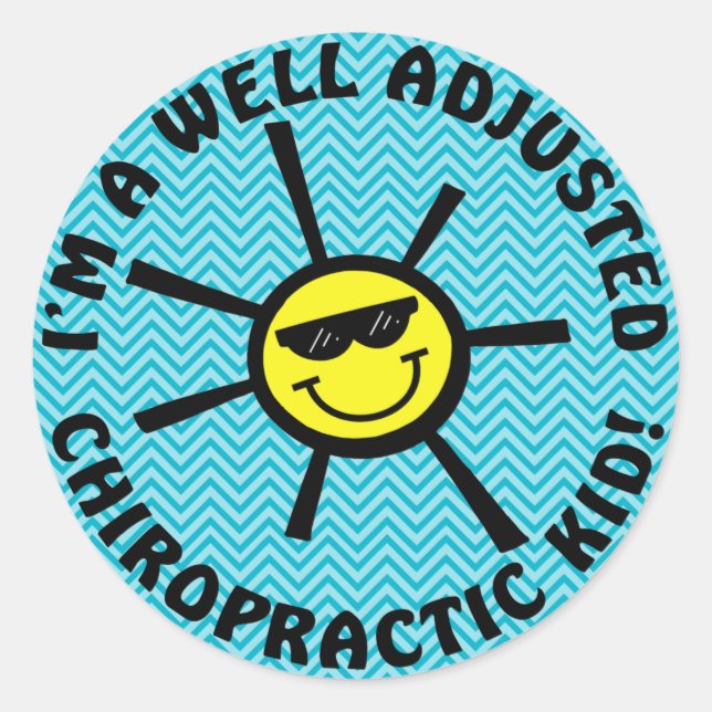 Well Adjusted Chiropractic Kid Stickers (Front)