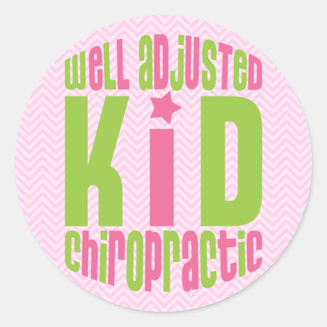 Well Adjusted Chiropractic Kid Stickers (Front)