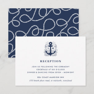 Well Anchored   Nautical Reception Enclosure Card