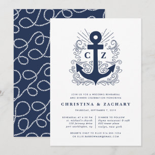 Well Anchored   Rehearsal Dinner Invitation