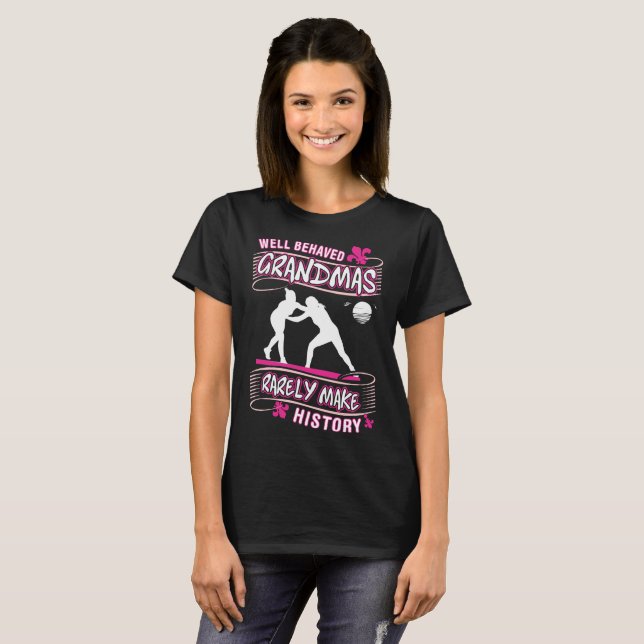 Well Behaved Grandmas Rare Make History Wrestling T-Shirt (Front Full)