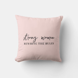 Well Behaved Women Don’t Make History Pink Throw Pillow