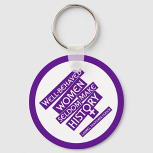 Well-behaved women seldom make history. keychain