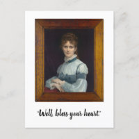 "Well, Bless Your Heart" Funny Postcard