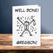 Well Done Cartoon Boy You Did Great