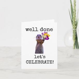 Well Done, Congratulations, Cute Squirrel Card