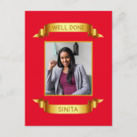 Well Done Gold Scroll, Custom Photo - Personalized