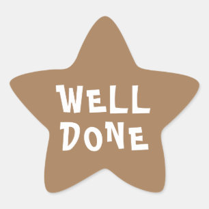 Well Done Personalised Teacher Gold Star Star Sticker