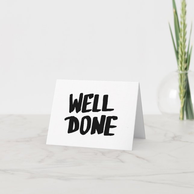 Well Done Recognition Positive Praise for Students Thank You Card (Front)