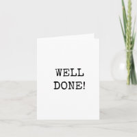 Well Done, Simple, Minimalist, Text Only