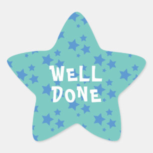 Well Done Teacher Encouragement Star Sticker