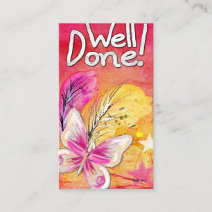 Well Done! - You Are Horrible at Parking Pink Business Card