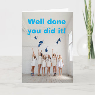 Well done you did it. card