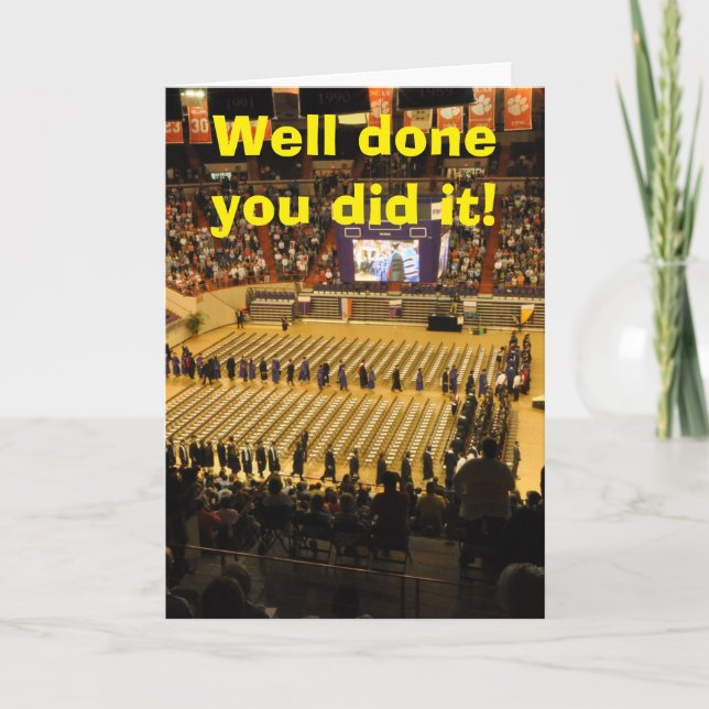 Well done you did it. card (Front)