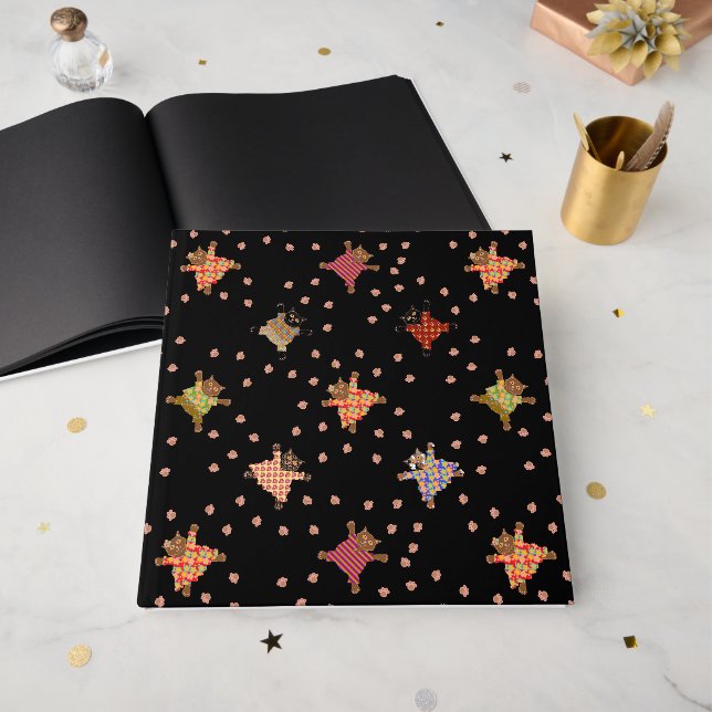Well Dressed Cats Making Paw Trails Guest Book (Front Open)