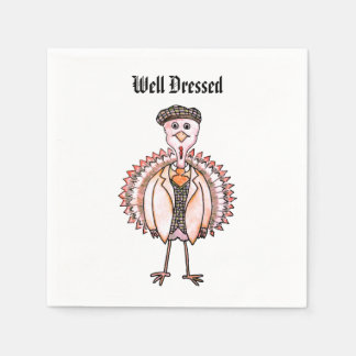 Well Dressed Thanksgiving Turkey Napkin