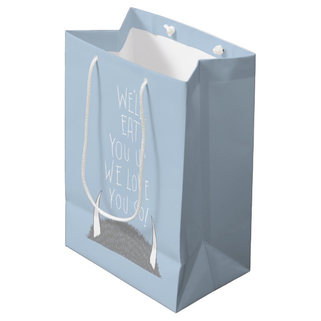 We'll Eat You Up We Love You So! Medium Gift Bag (Front Angled)