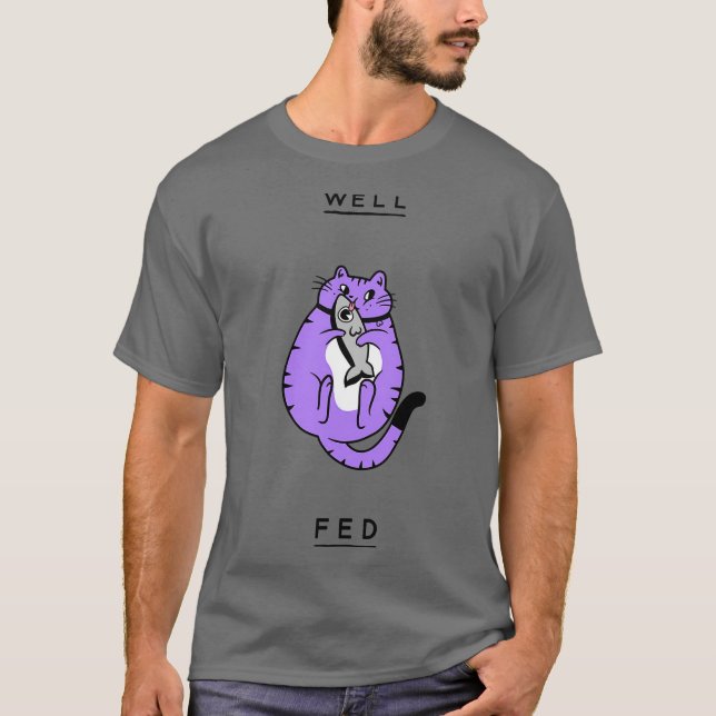 Well Fed Cat T-Shirt (Front)