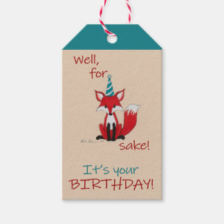 Well for fox sake! silly play on words cute  gift tags