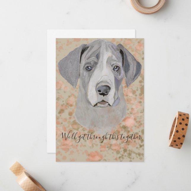 We'll Get Through This Together Flat Note Card (Front/Back In Situ)