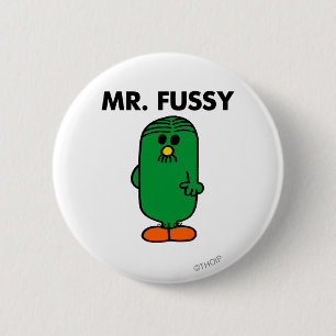 Well-Groomed Mr. Fussy 2 Inch Round Button