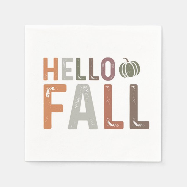 Well Hello Fall Napkin (Front)