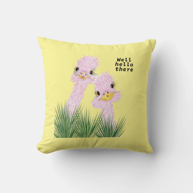 Well hello there throw pillow (Front)