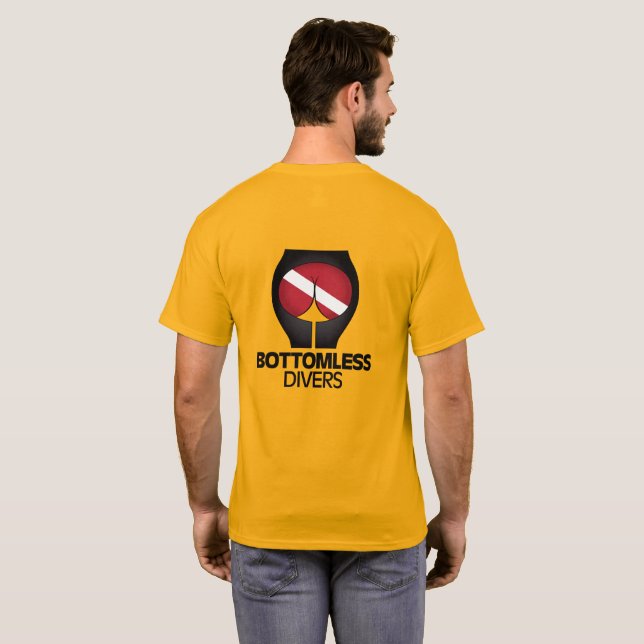 Well Hung Bottomless Diver T-Shirt (Back Full)