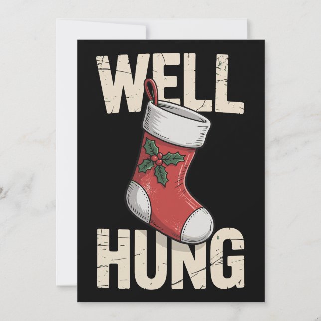 Well Hung Dirty Christmas Stocking Holiday Xmas (Front)