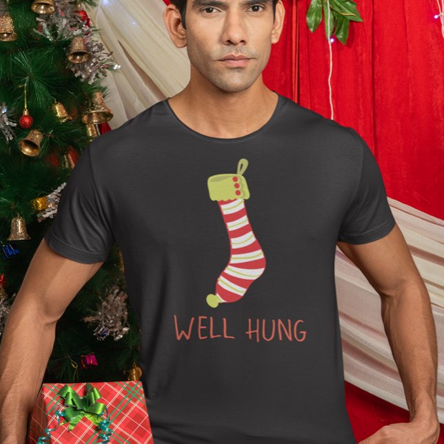 Well Hung Stocking Naughty Christmas Holiday T-Shirt (Creator Uploaded)