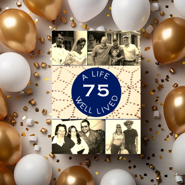 Well Lived Life Photo Surprise Birthday Invitation (Creator Uploaded)