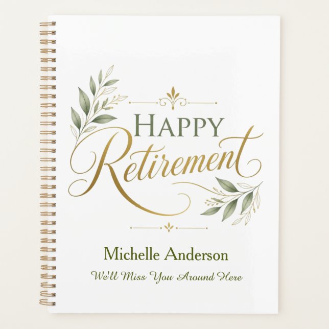 We'll Miss You Around Here Personalized Name Planner (Front)
