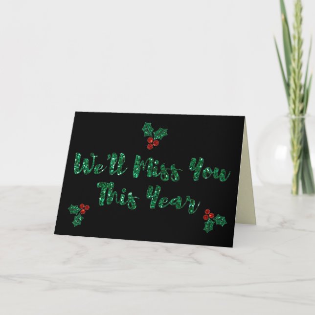 We'll Miss You Social Distancing Christmas Card (Front)
