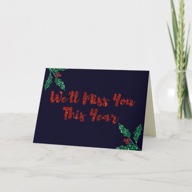 We'll Miss You Social Distancing Christmas Card (Front)