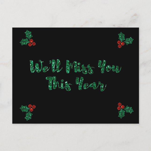 We'll Miss You Social Distancing Holiday Card (Front)