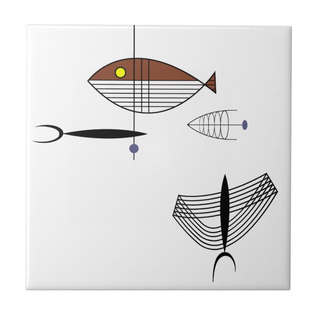 WELL OF THE SEA  Ceramic Tile Trivet 4.25" (Front)