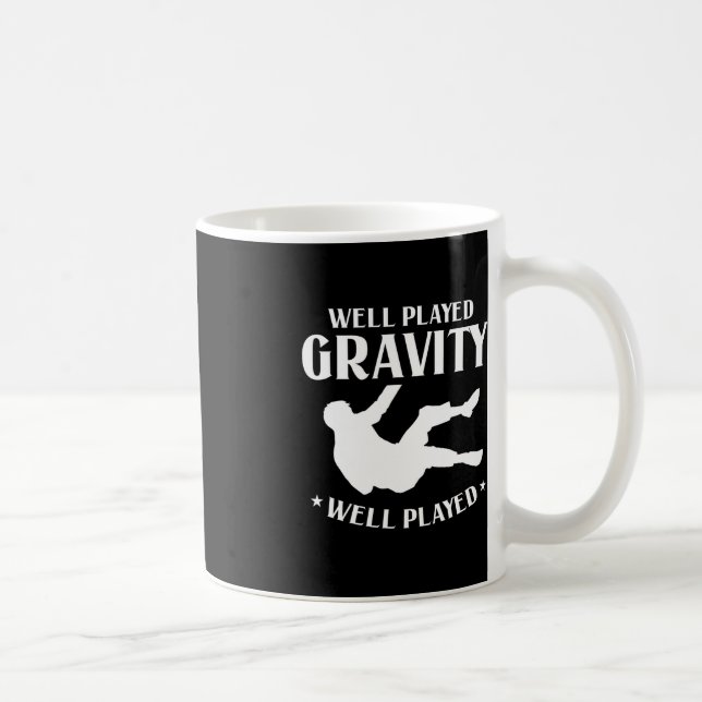 Well Played Gravity Fun Slip And Fall On Ground Br Coffee Mug (Right)