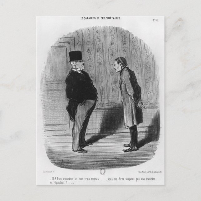 Well, Sir, what about my three terms?' Postcard (Front)